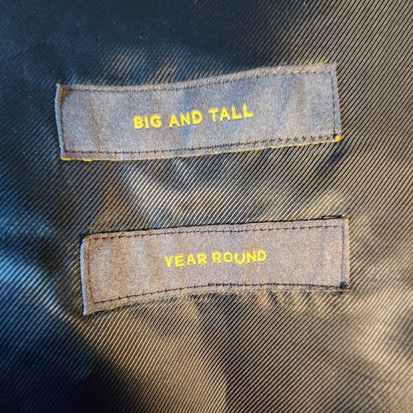 Stafford Big and Tall Travel Blue Wool Blend Blazer Mens 56BR Sports Coat Preppy - Picture 10 of 16